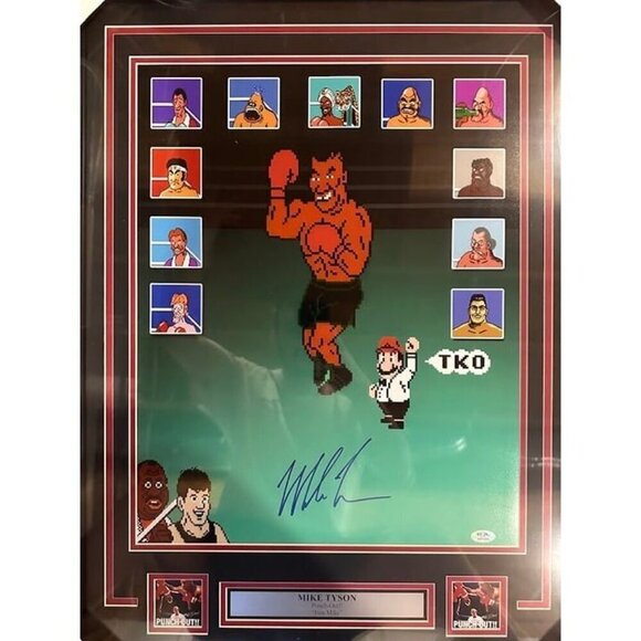 Mike Tyson signed autographed 'Punchout' 16x20 Photo Framed PSA - Picture 2 of 6